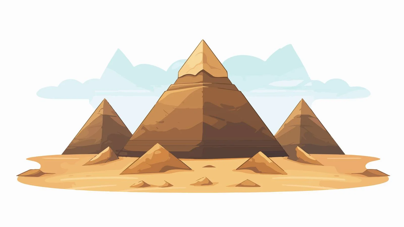 Egyptian Pyramids Vector Illustration — free download from Dotvec