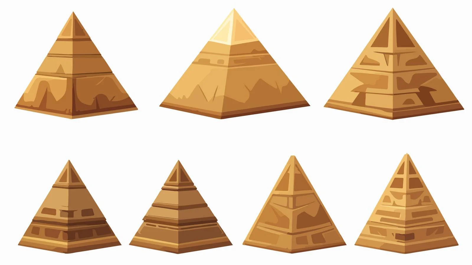 Egyptian Pyramids Vector Isolation Illustration — free download from Dotvec