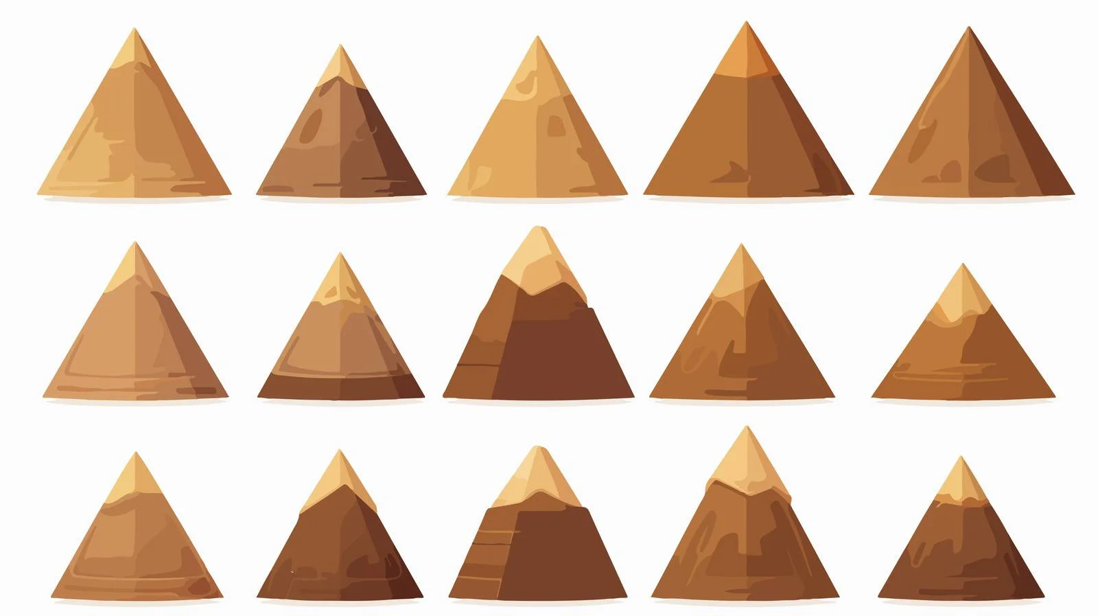 Egyptian Pyramids Vector Illustration on White Background — free download from Dotvec