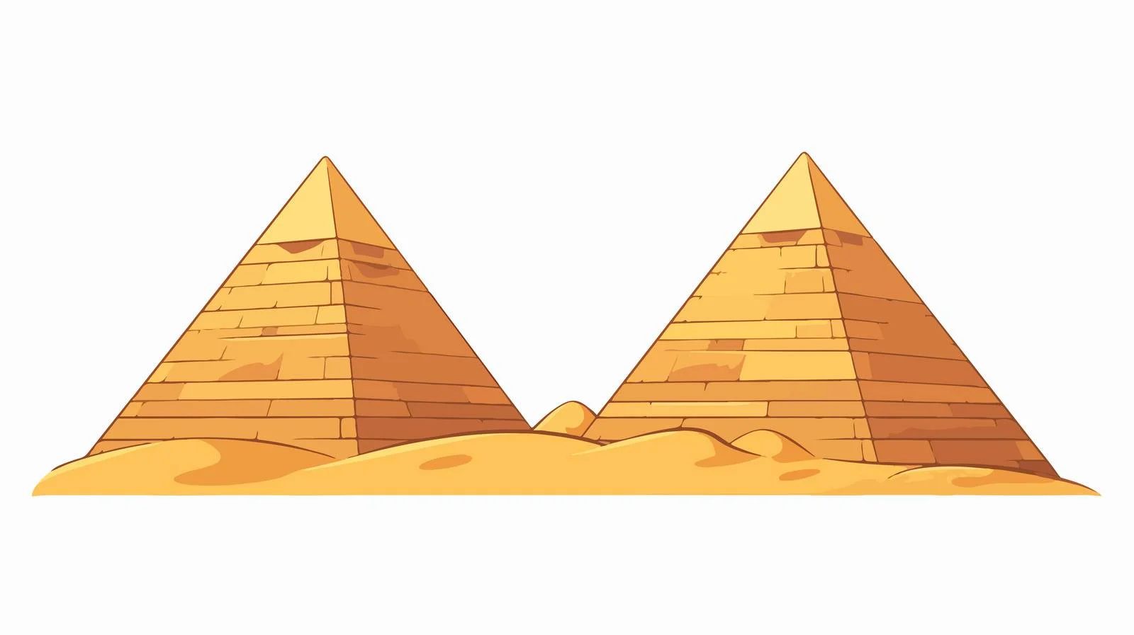 Egyptian Pyramids on Desert Background — free download from Dotvec