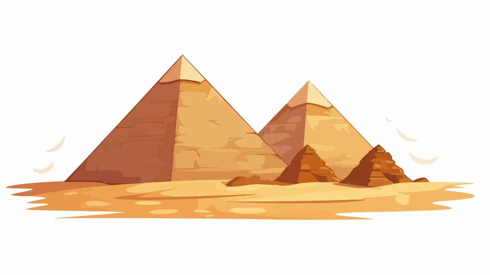 Egyptian Pyramids Vector Illustration — free download from Dotvec