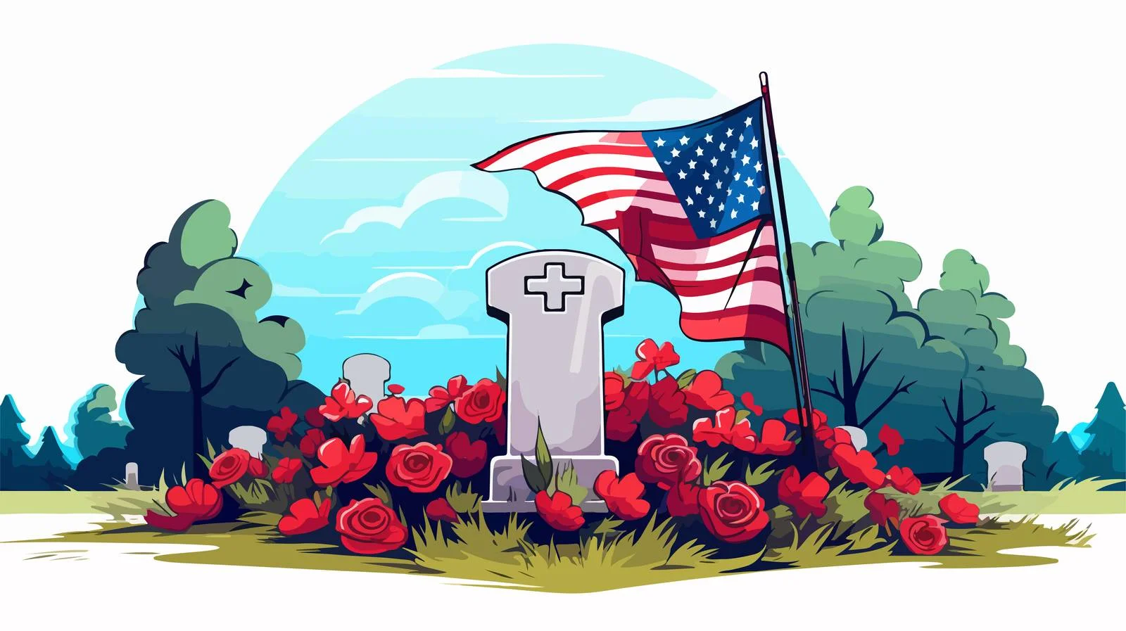 Memorial Day Vector Illustration — free download from Dotvec