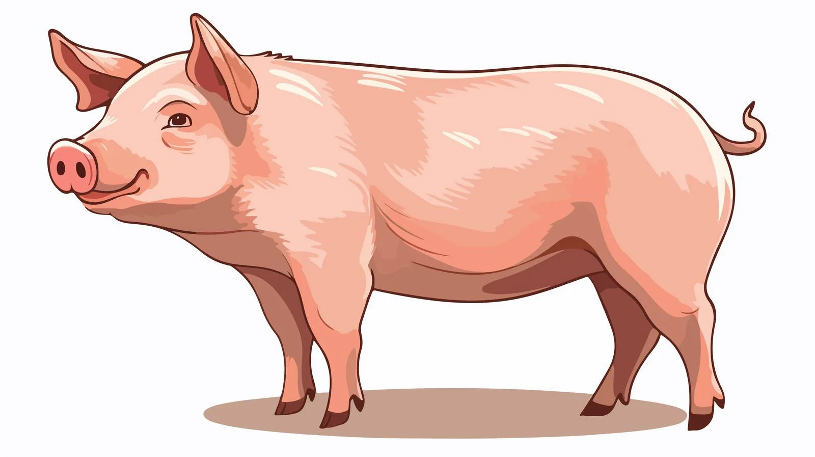 Pig Graphic Style Vector Illustration — free download from Dotvec