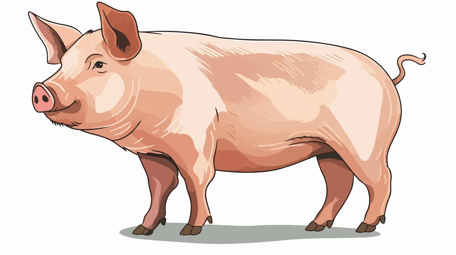 Pig Graphic Style Vector Illustration — free download from Dotvec