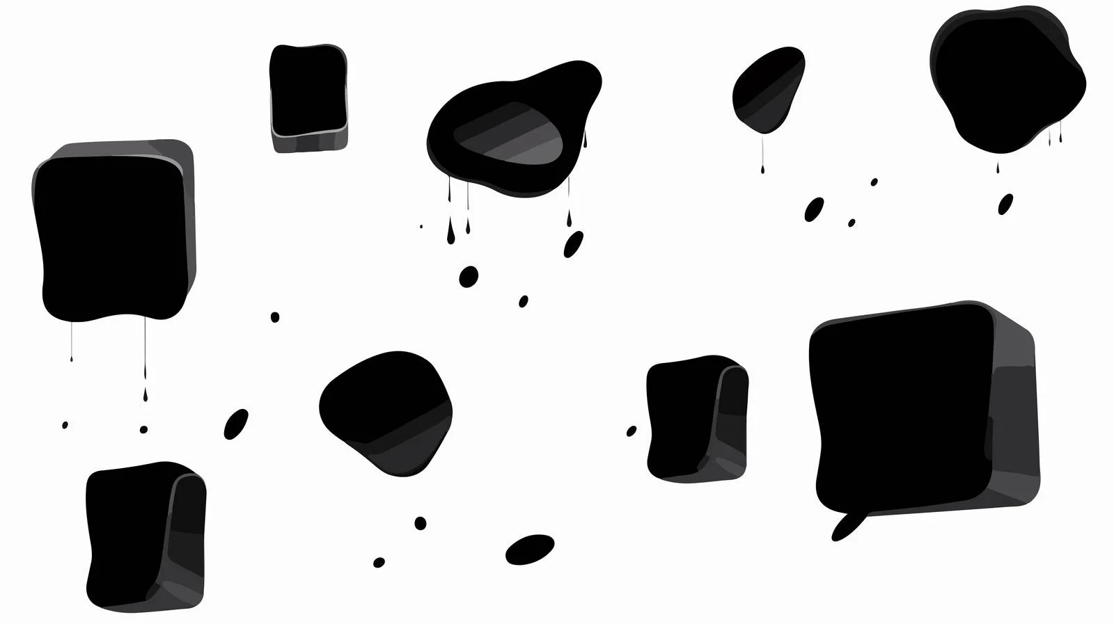 Abstract Liquid Shadows Cube Artwork — free download from Dotvec