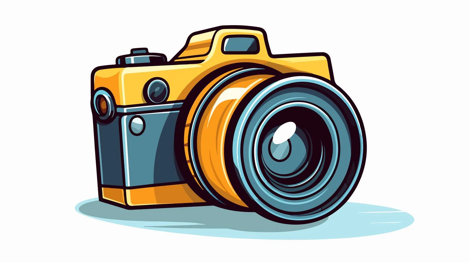 Camera Lens Logo on White Background — free download from Dotvec