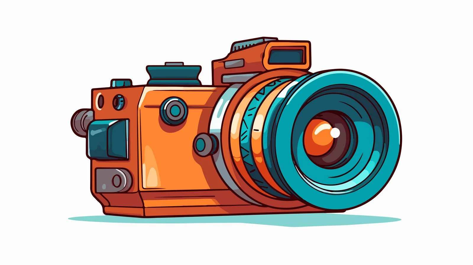 Camera Lens Logo on White Background — free download from Dotvec