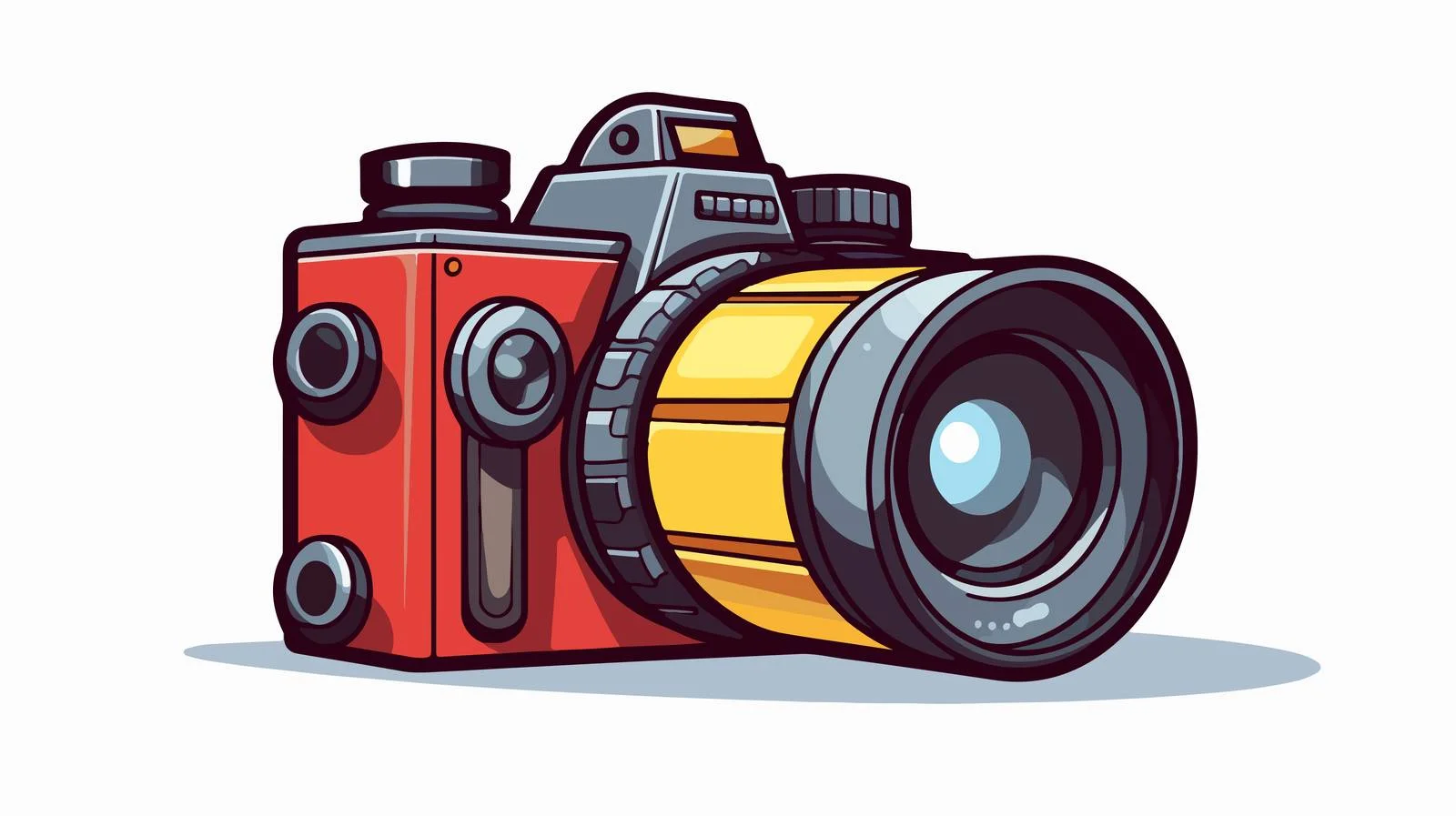 Camera Lens Logo on White Background — free download from Dotvec