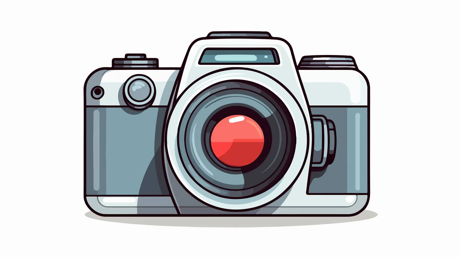 Camera Lens Logo on White Background — free download from Dotvec
