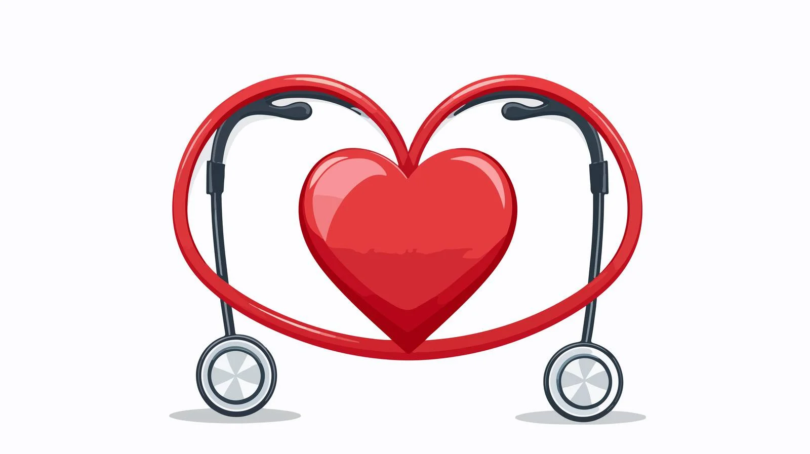 Nurse Stethoscope Heart Silhouette Vector Image — free download from Dotvec