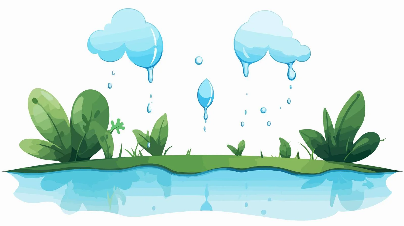 Water Droplets Falling Vector — free download from Dotvec