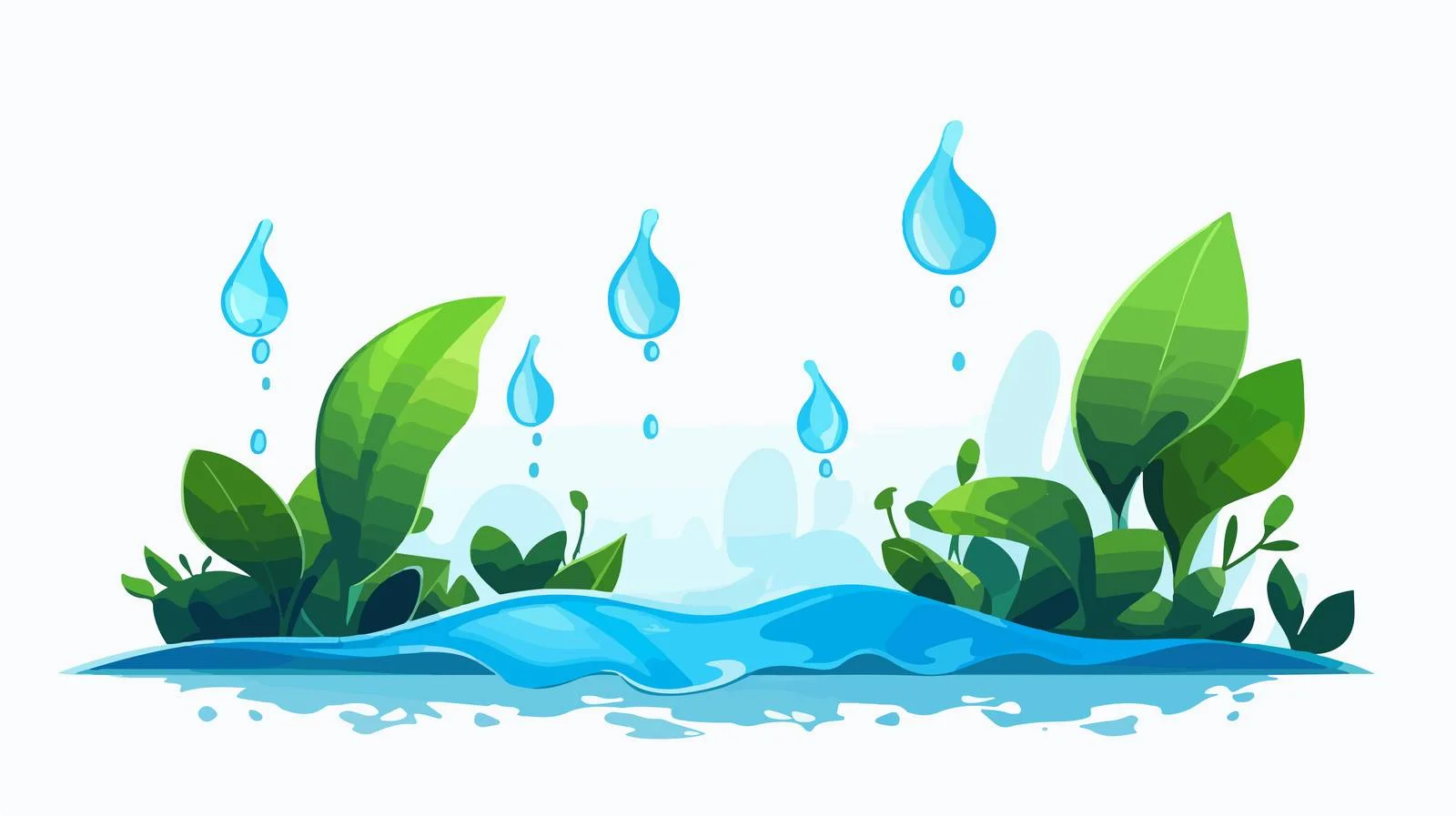 Water Droplets Falling Down Image — free download from Dotvec