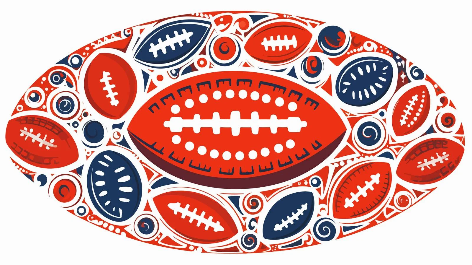 Sports Oval Ball Vector Pattern Design — free download from Dotvec