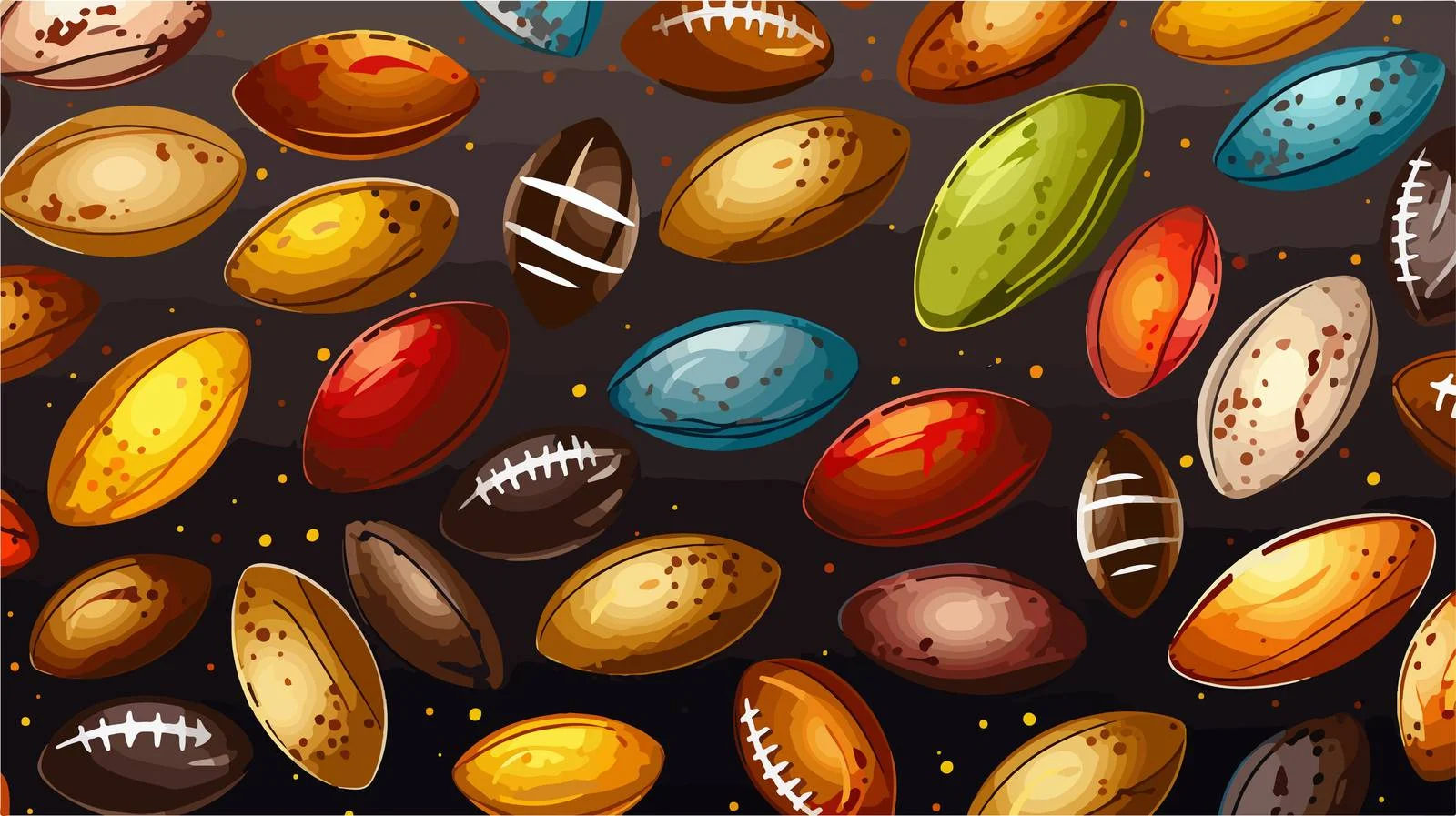 Sports Oval Ball Vector Pattern Design — free download from Dotvec