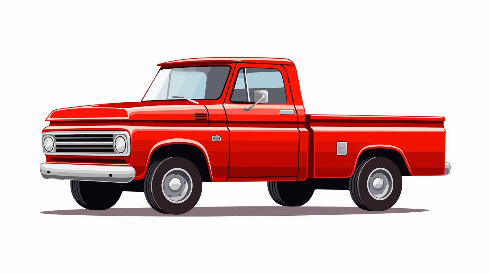 Red Pickup Truck Silhouette Vector — free download from Dotvec
