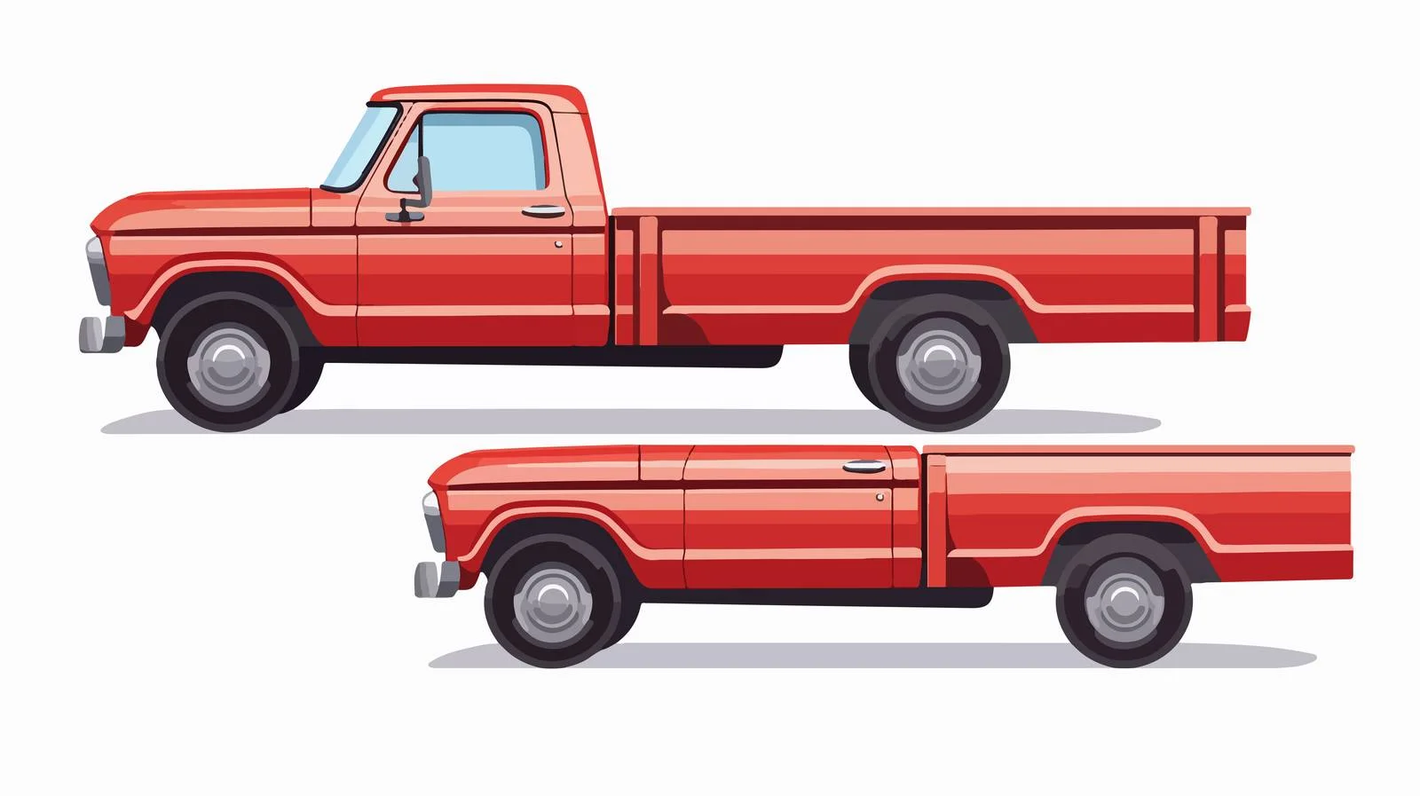 Red Pickup Truck Silhouette — free download from Dotvec