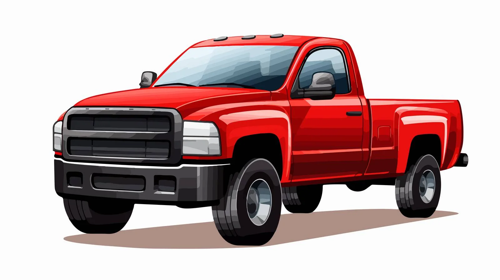 Red Pickup Truck Silhouette Vector Illustration — free download from Dotvec