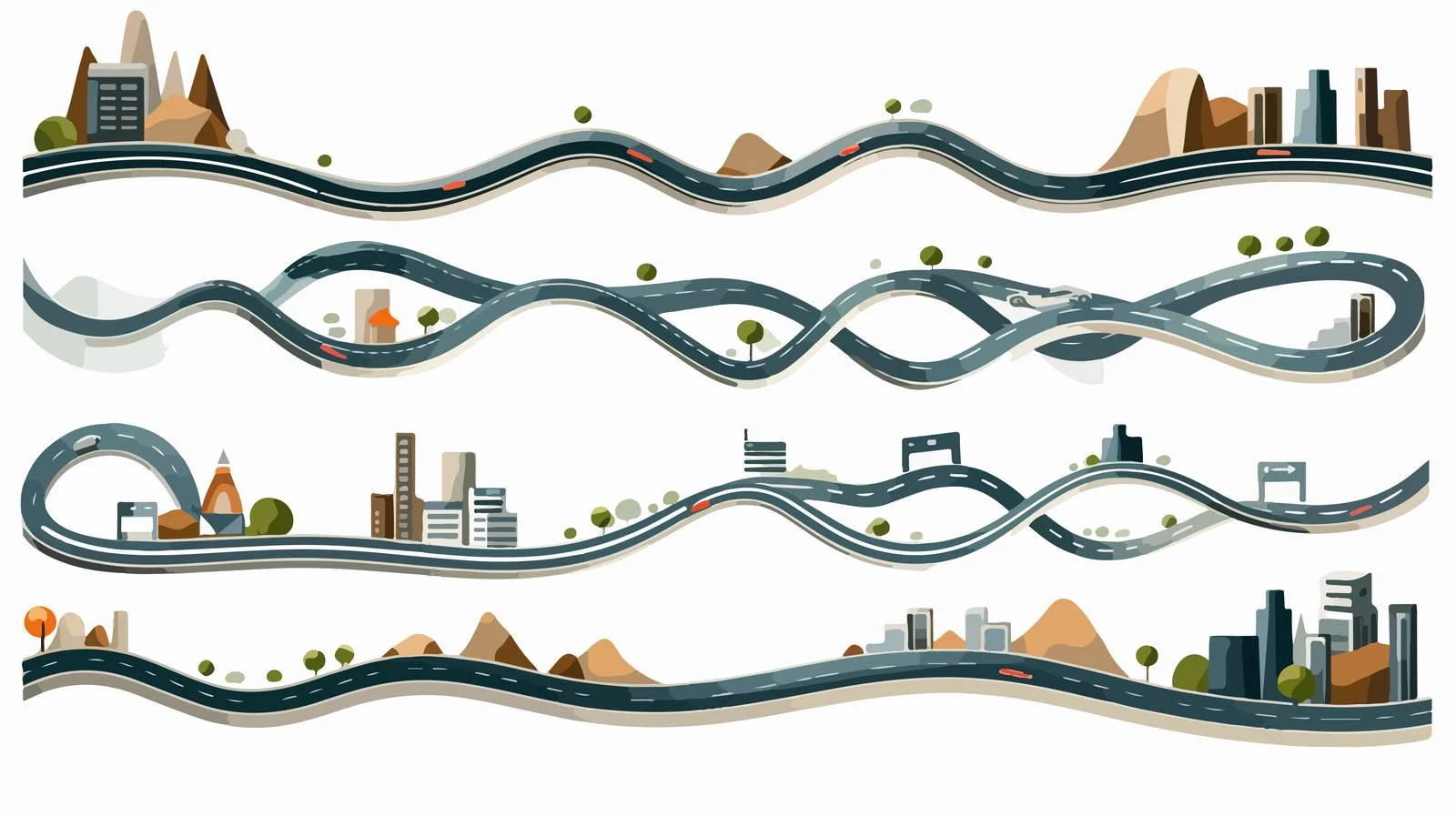 Curves and Highways Vector Collection — free download from Dotvec