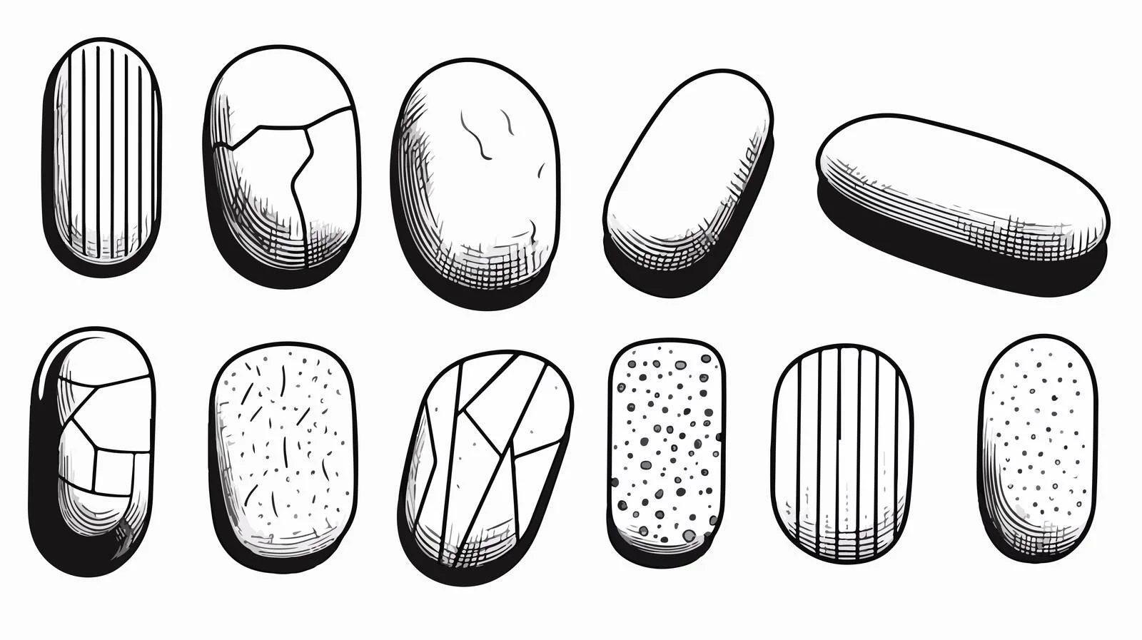 Hand-Drawn Pills and Medicine Vector Set — free download from Dotvec
