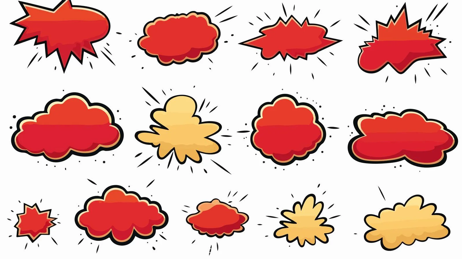 Comic Speech Bubbles Set — free download from Dotvec