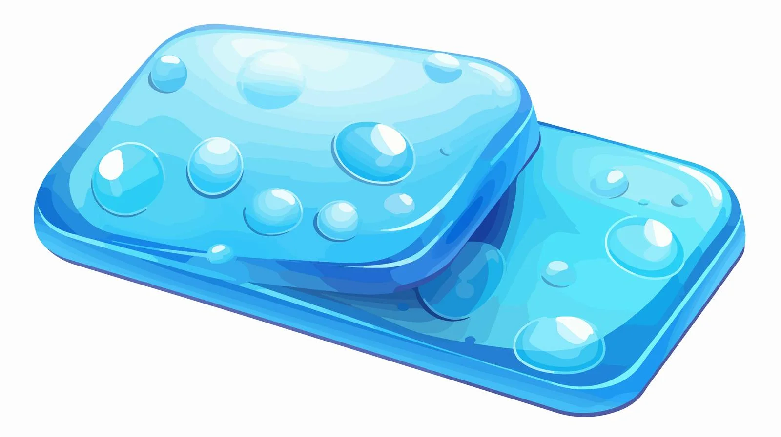 Blue Soap Bar with Bubbles — free download from Dotvec
