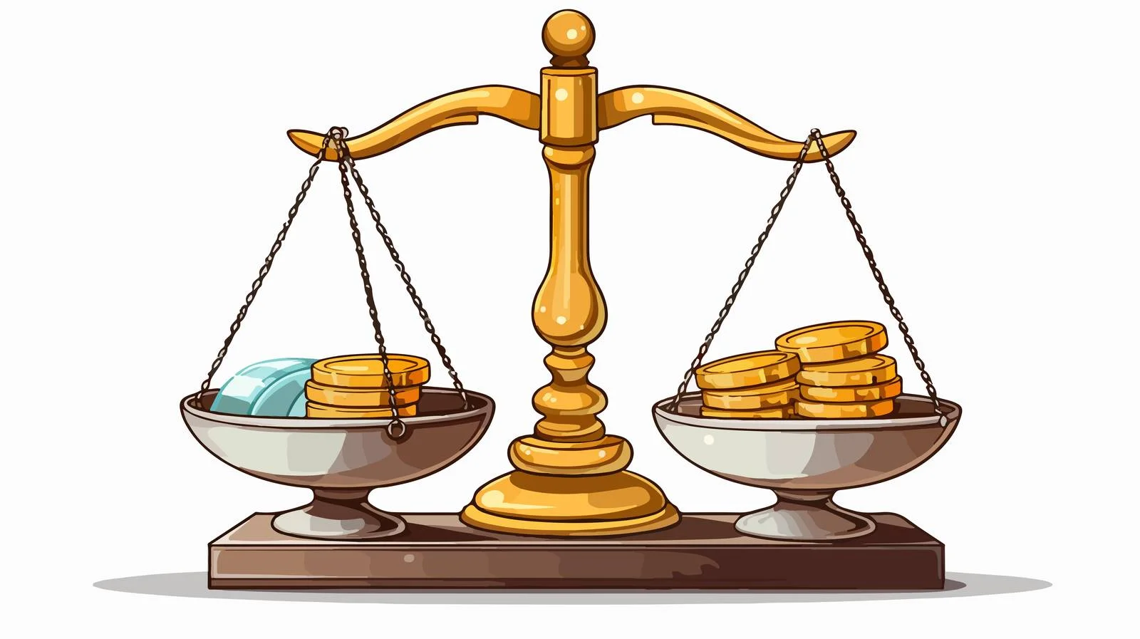 Financial Comparison Concept with Watches and Money — free download from Dotvec