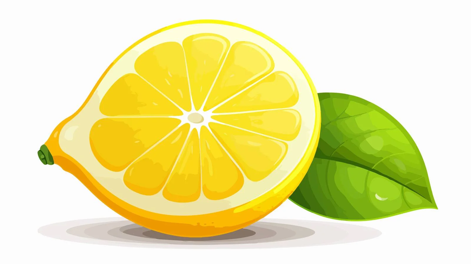 Vibrant Yellow Lemon Fruit Illustration — free download from Dotvec
