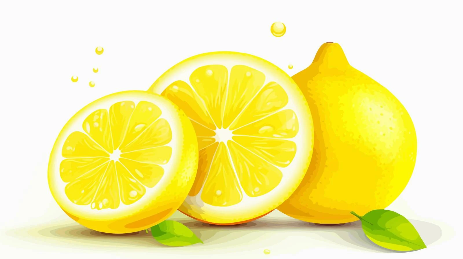 Yellow Lemon Slices on Vector Illustration — free download from Dotvec