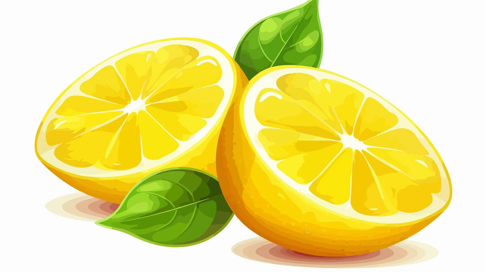 Yellow Lemon Slices on White Background — free download from Dotvec