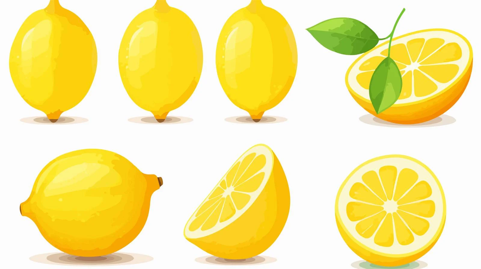 Vibrant Yellow Lemon Slice Vector — free download from Dotvec