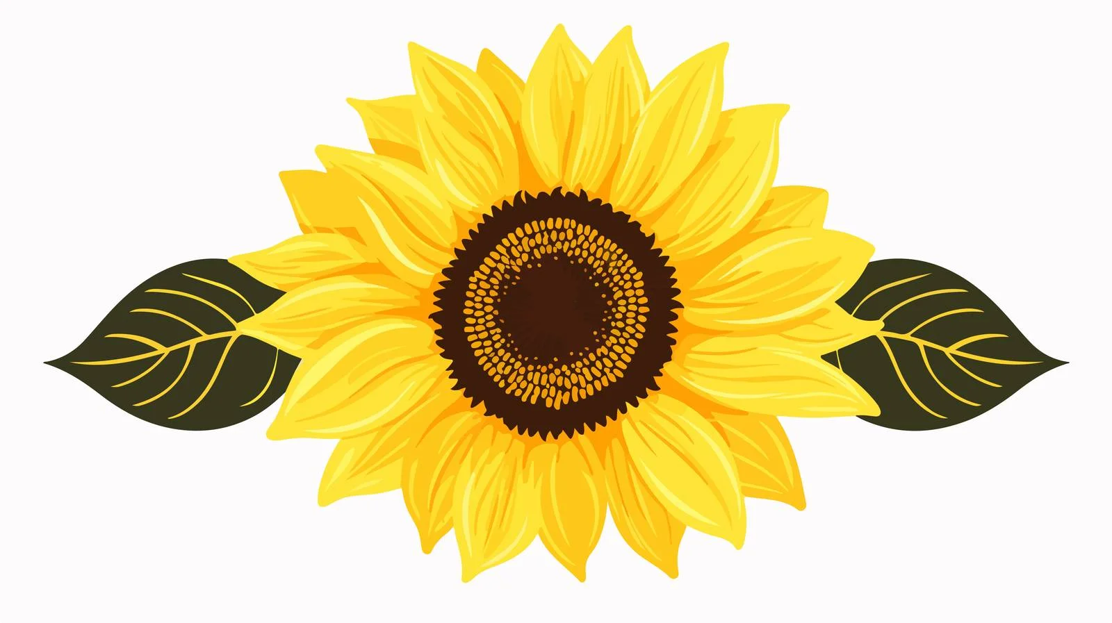 Yellow Sunflower Silhouette Vector Illustration — free download from Dotvec