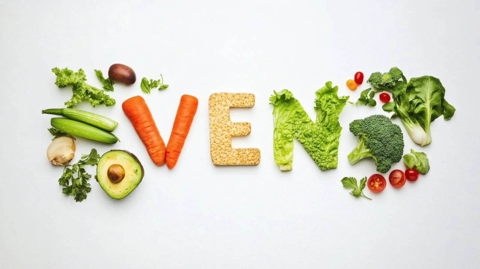 Vegan Food White Background Nutrition Concept — free download from Dotvec