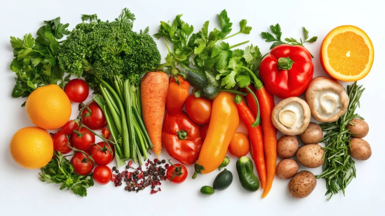 Vegan Food on Clean White Background — free download from Dotvec