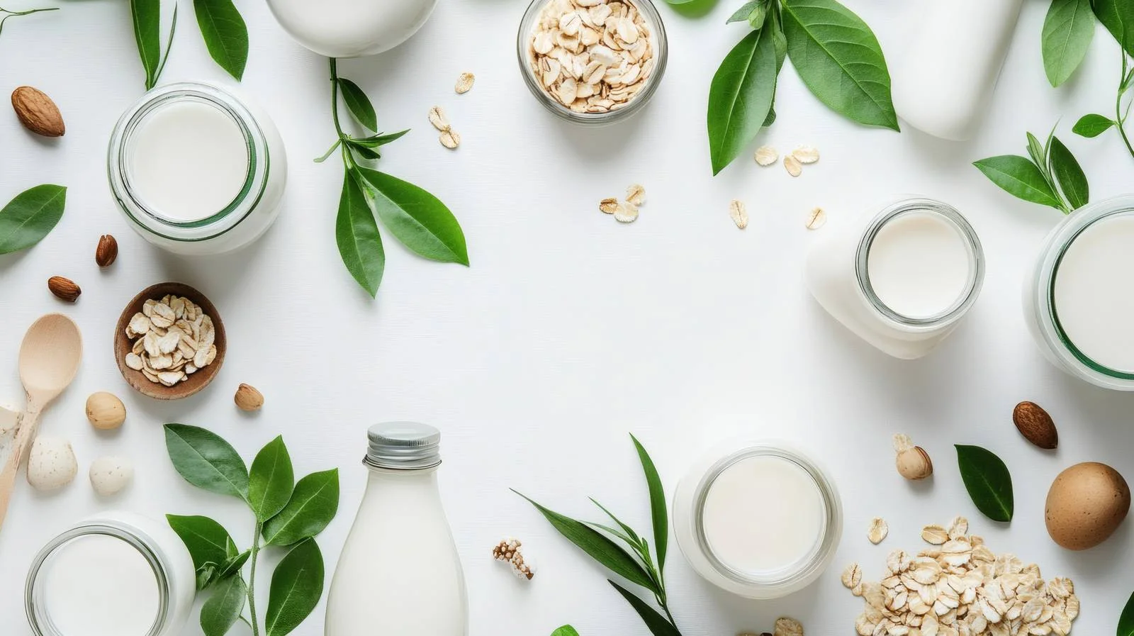 Pure Vegan Plant-Based Milk White Background — free download from Dotvec