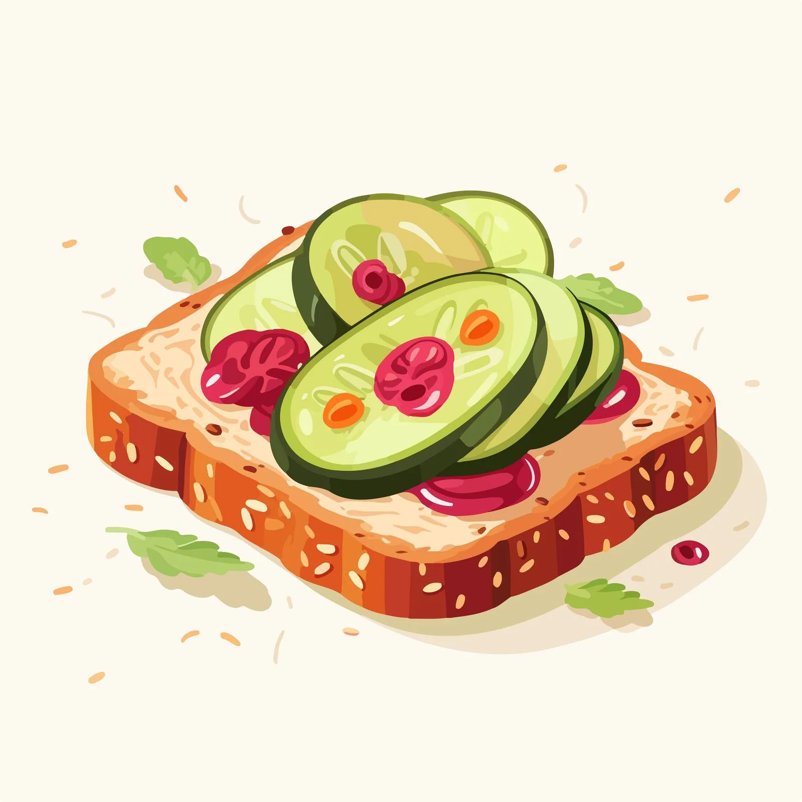 Wholesome Vegan Vegetable Toast — free download from Dotvec
