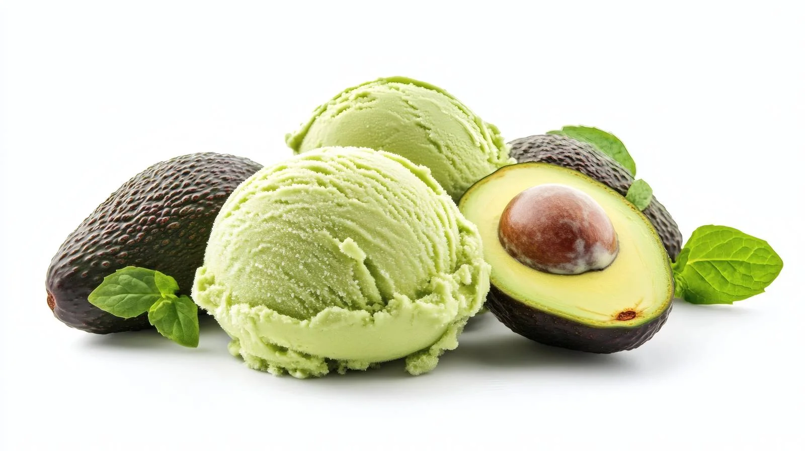 Avocado Ice Cream on White Background — free download from Dotvec
