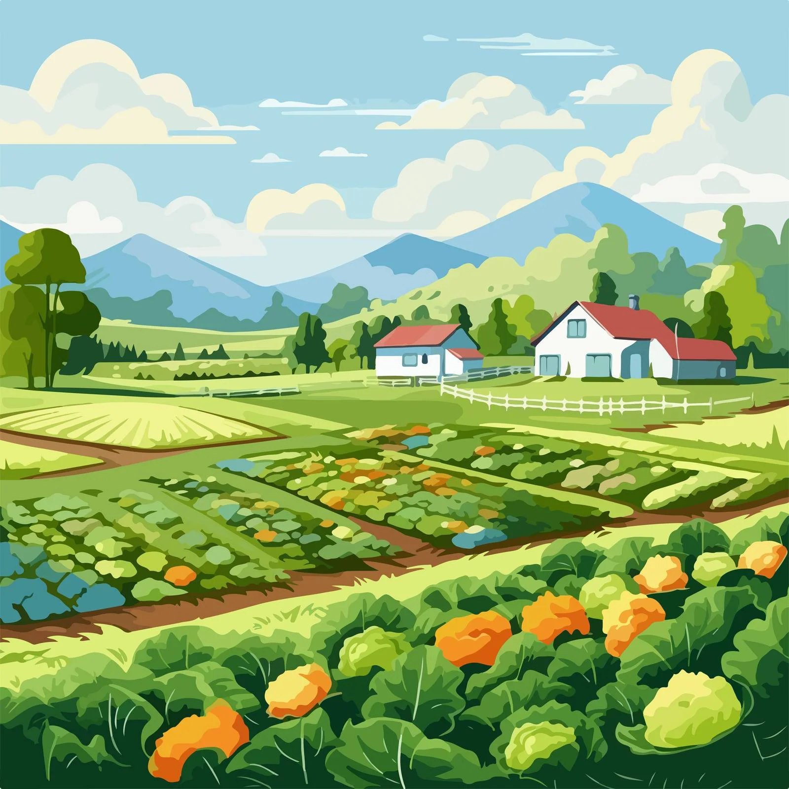 Harvesting Organic Vegetables in Home Garden — free download from Dotvec