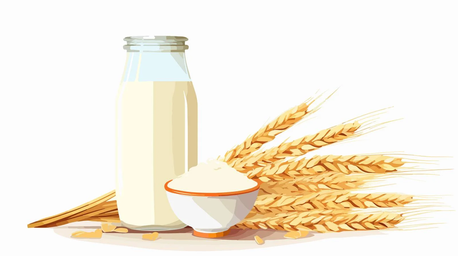 Organic Vegetable Oat Milk Bottle Oatmeal — free download from Dotvec