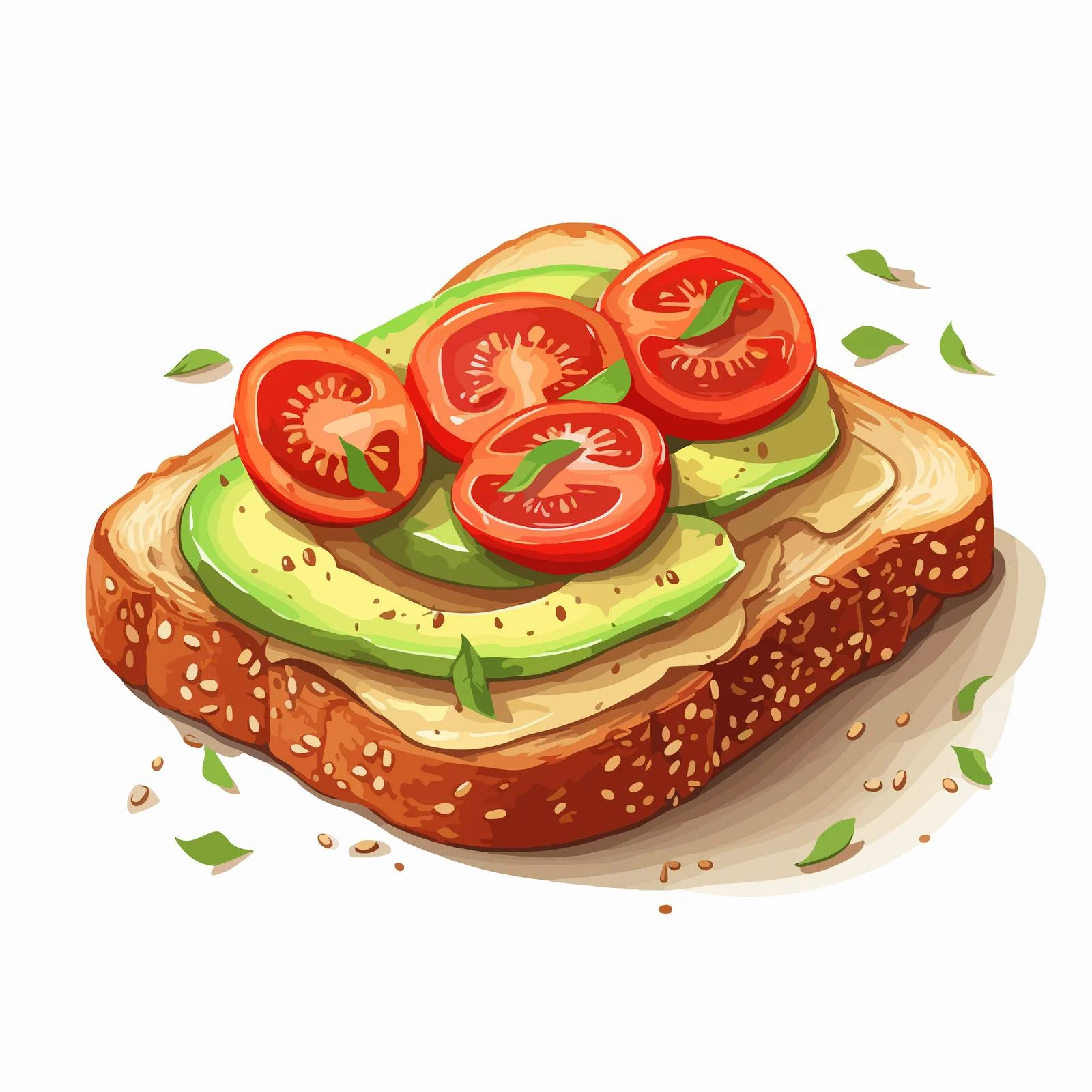 Elevated Vegetable Toast on Grilled Bread — free download from Dotvec