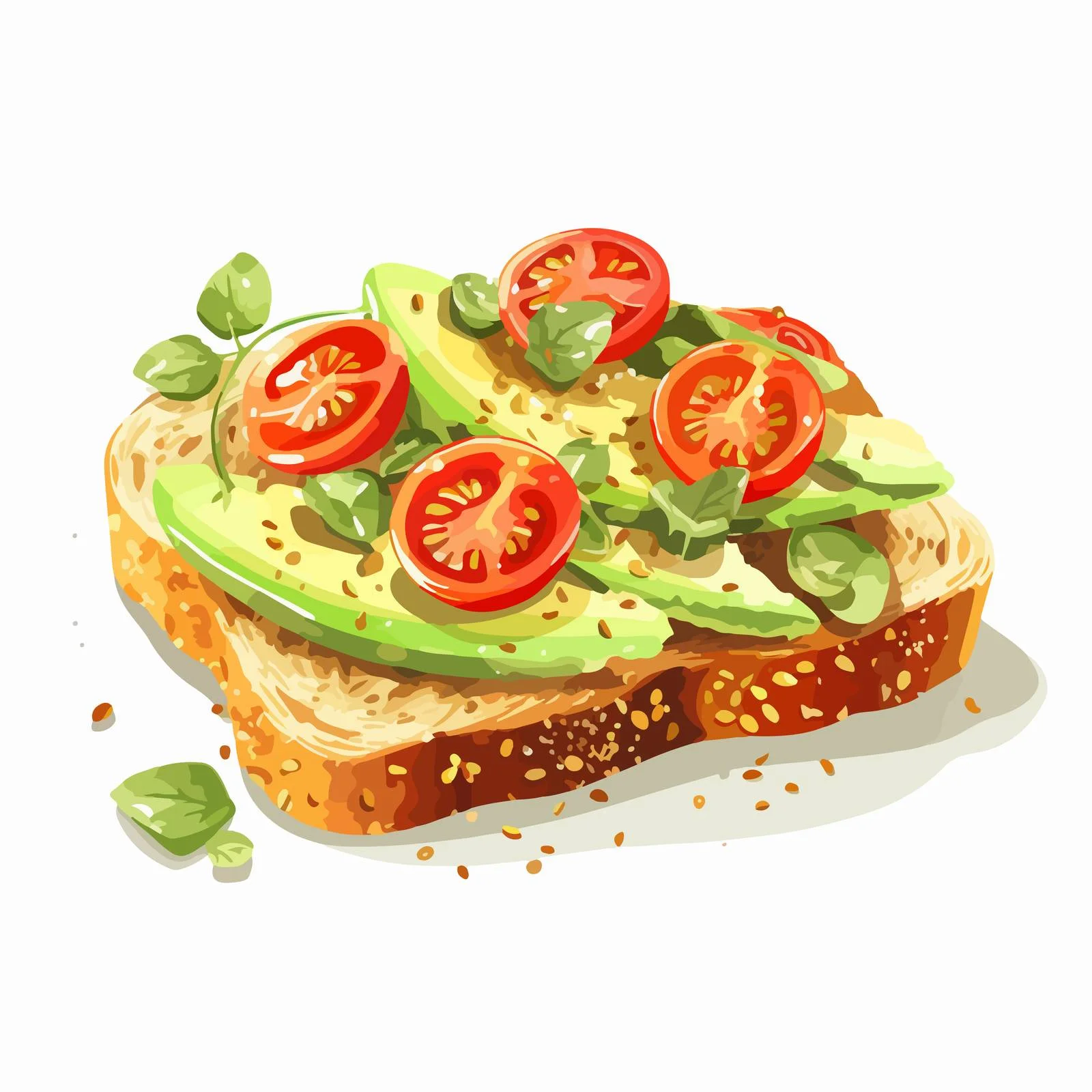 Vegetable Open Sandwich on Grilled Bread — free download from Dotvec