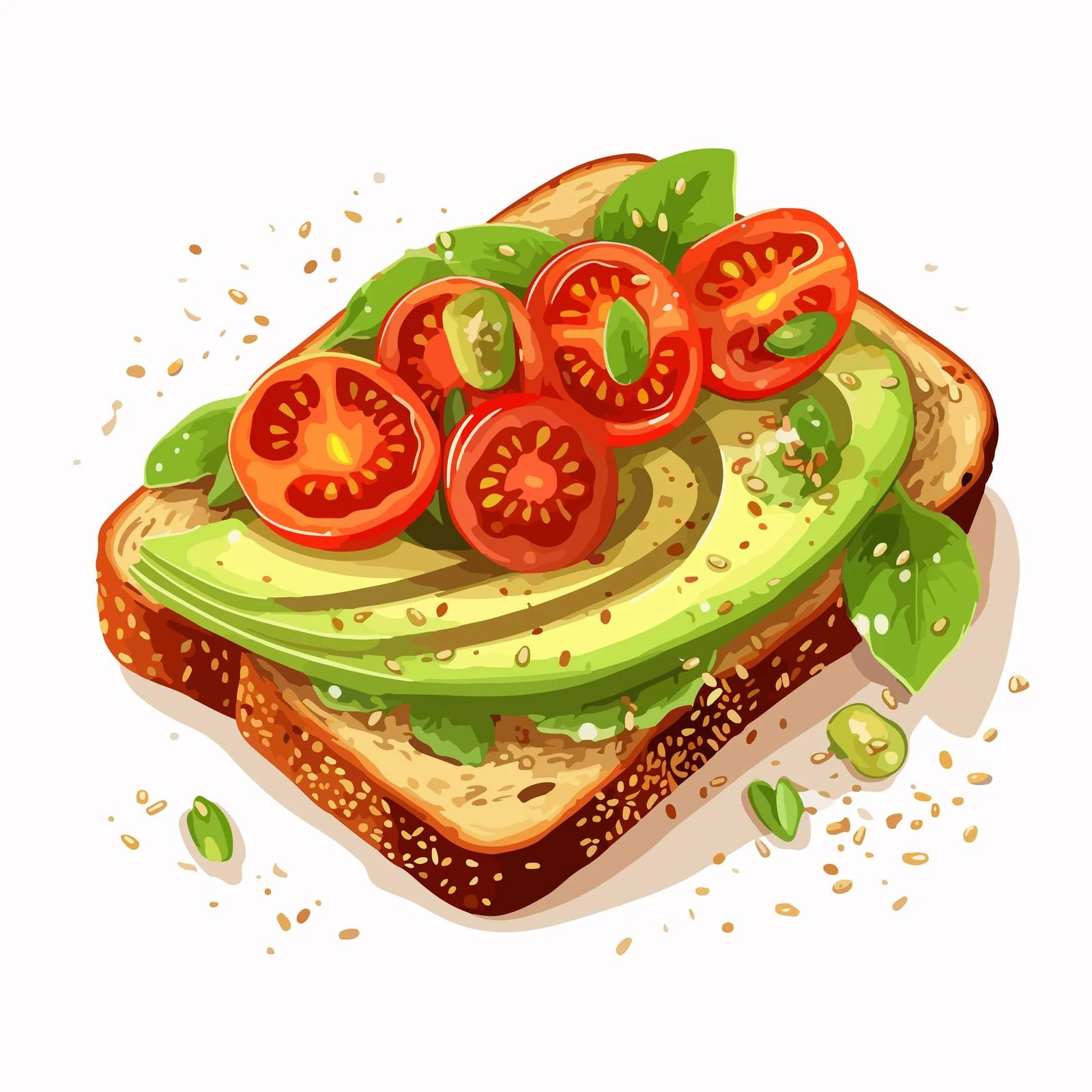 Wholesome Vegetable Toast on Grilled Bread — free download from Dotvec