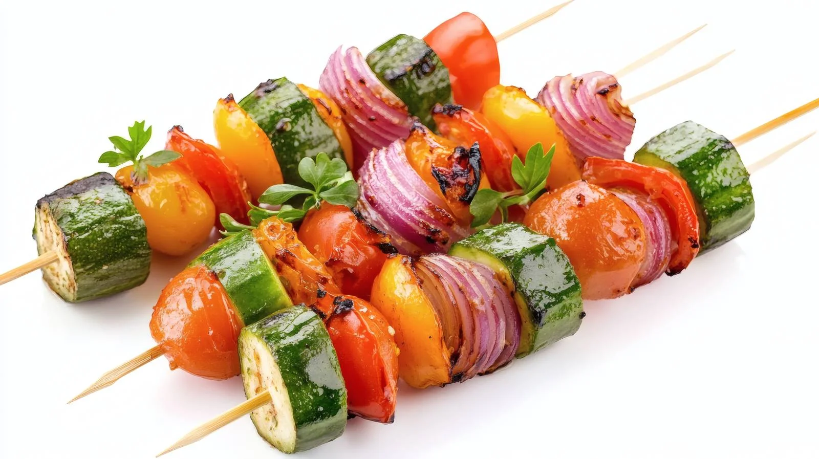 Vegetarian Skewers on White Background — free download from Dotvec