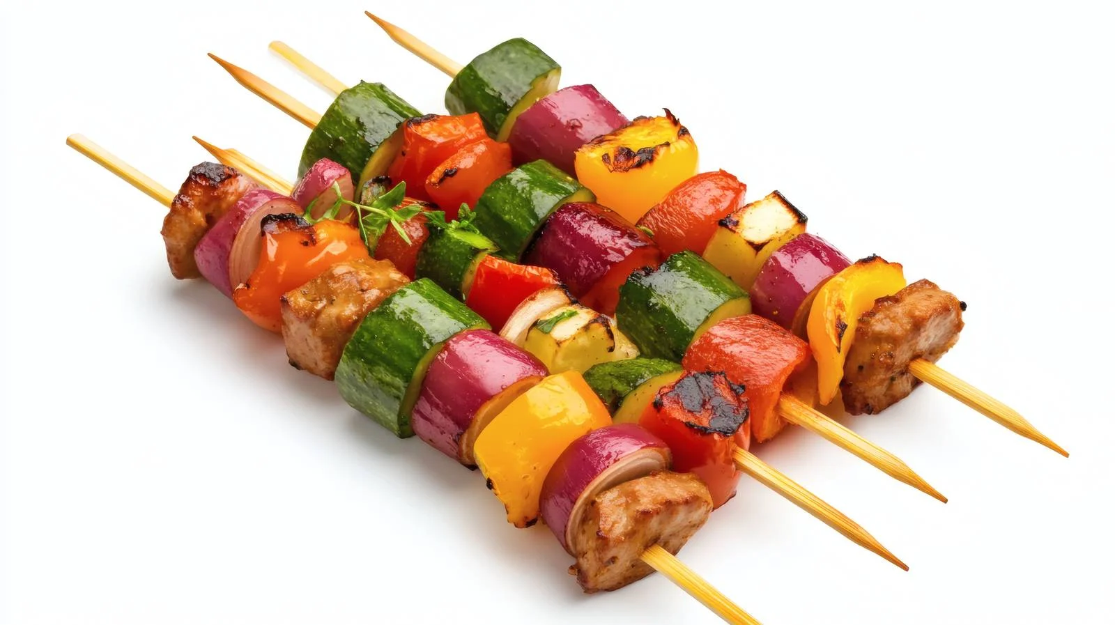 Vegetarian Skewers on White Background — free download from Dotvec