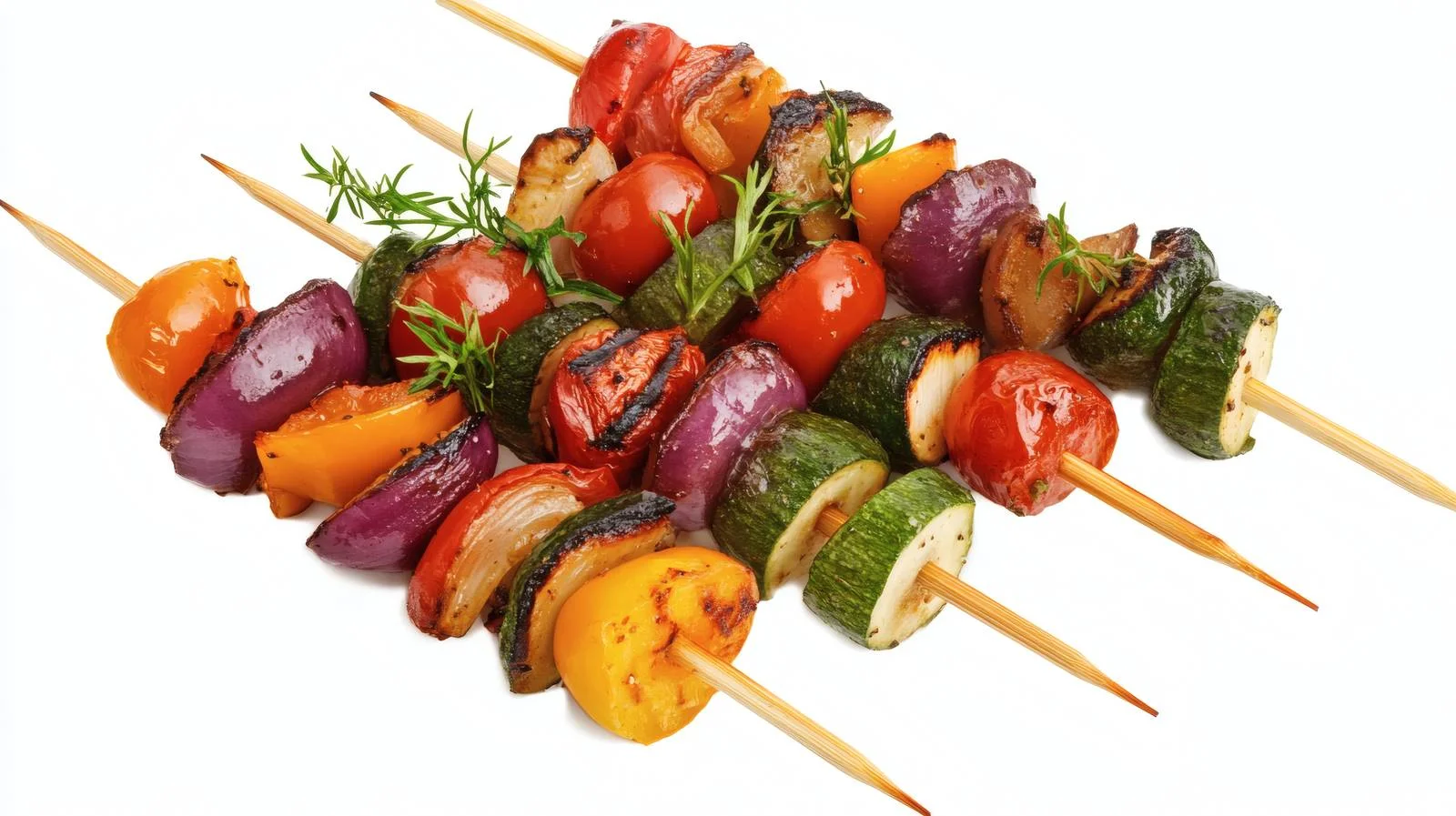 Vegetarian Skewers on White Background — free download from Dotvec