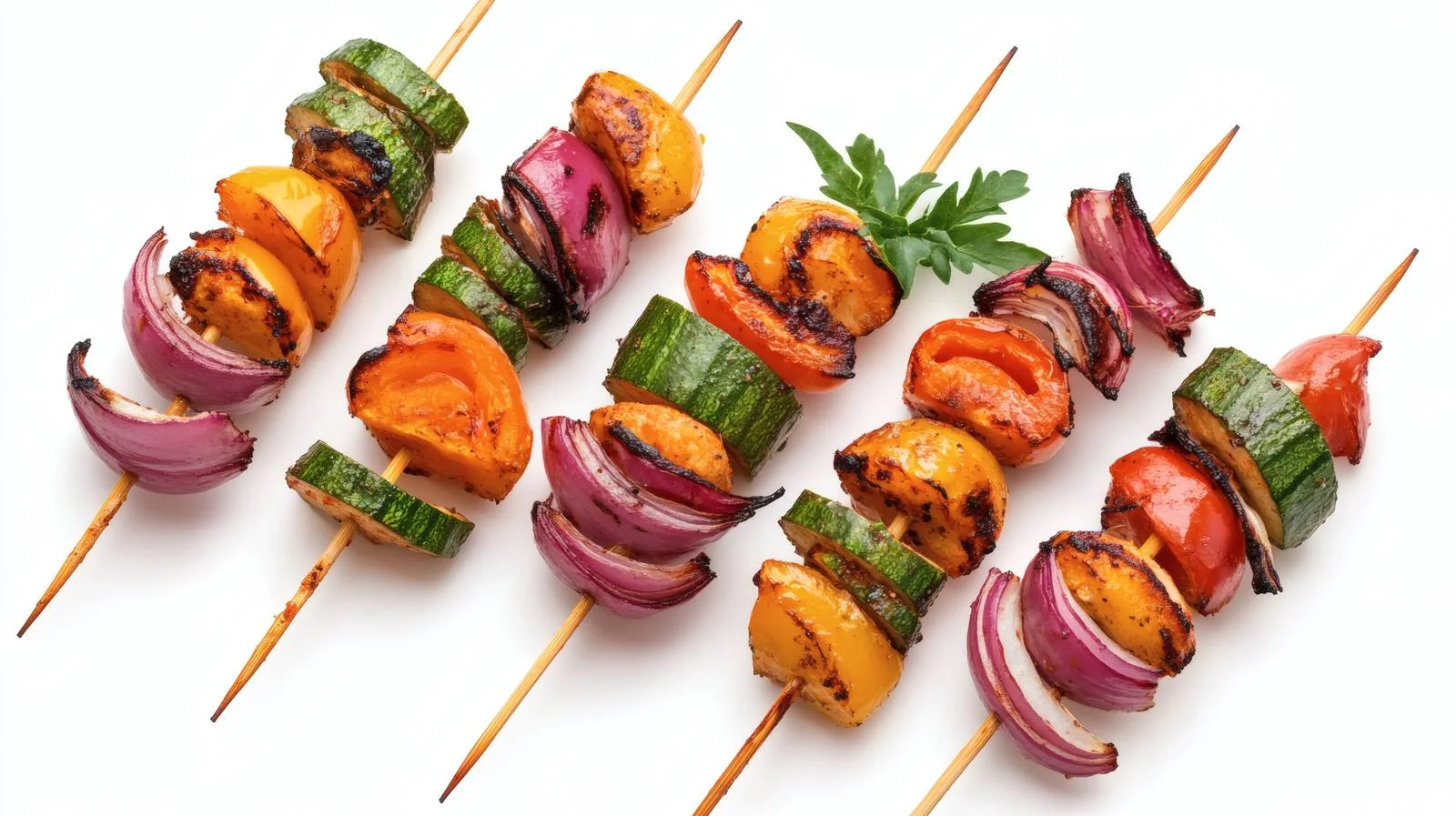 Vegetarian Skewers on White Background — free download from Dotvec