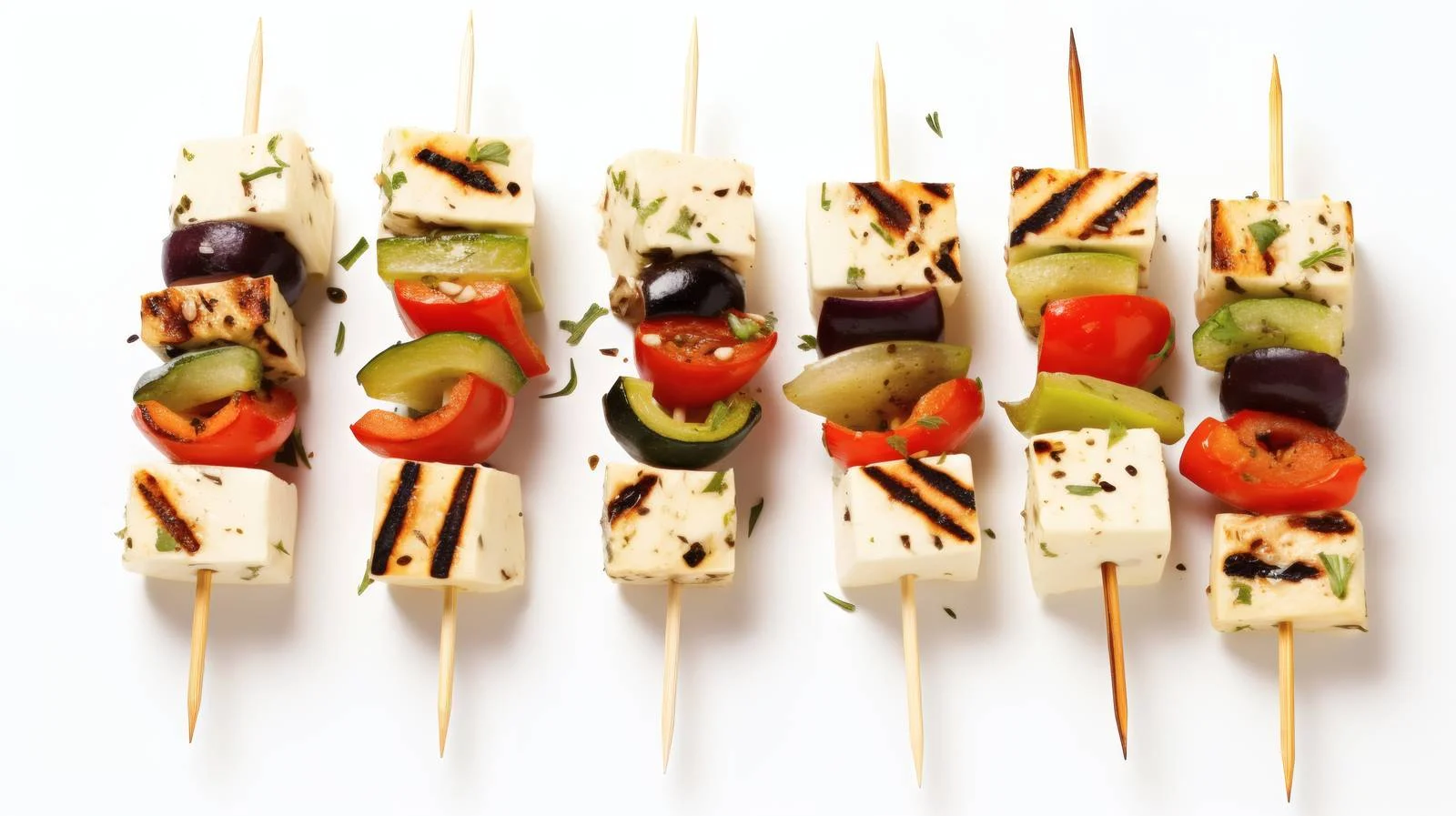 Exquisite Vegetarian Skewers with Halloumi Cheese — free download from Dotvec