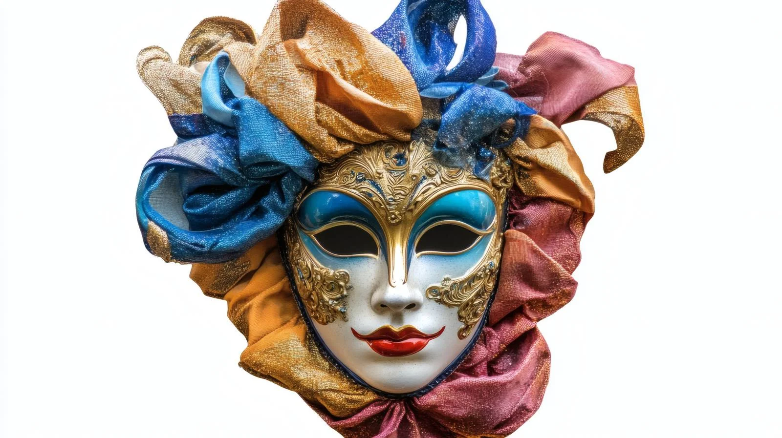 Exquisite Venetian Mask on White Background — free download from Dotvec