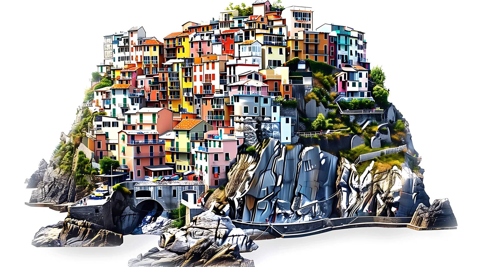 Scenic Vernazza in Cinque Terre Italy — free download from Dotvec