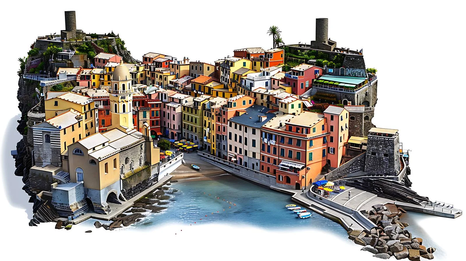 Charming Vernazza in Cinque Terre, Italy — free download from Dotvec