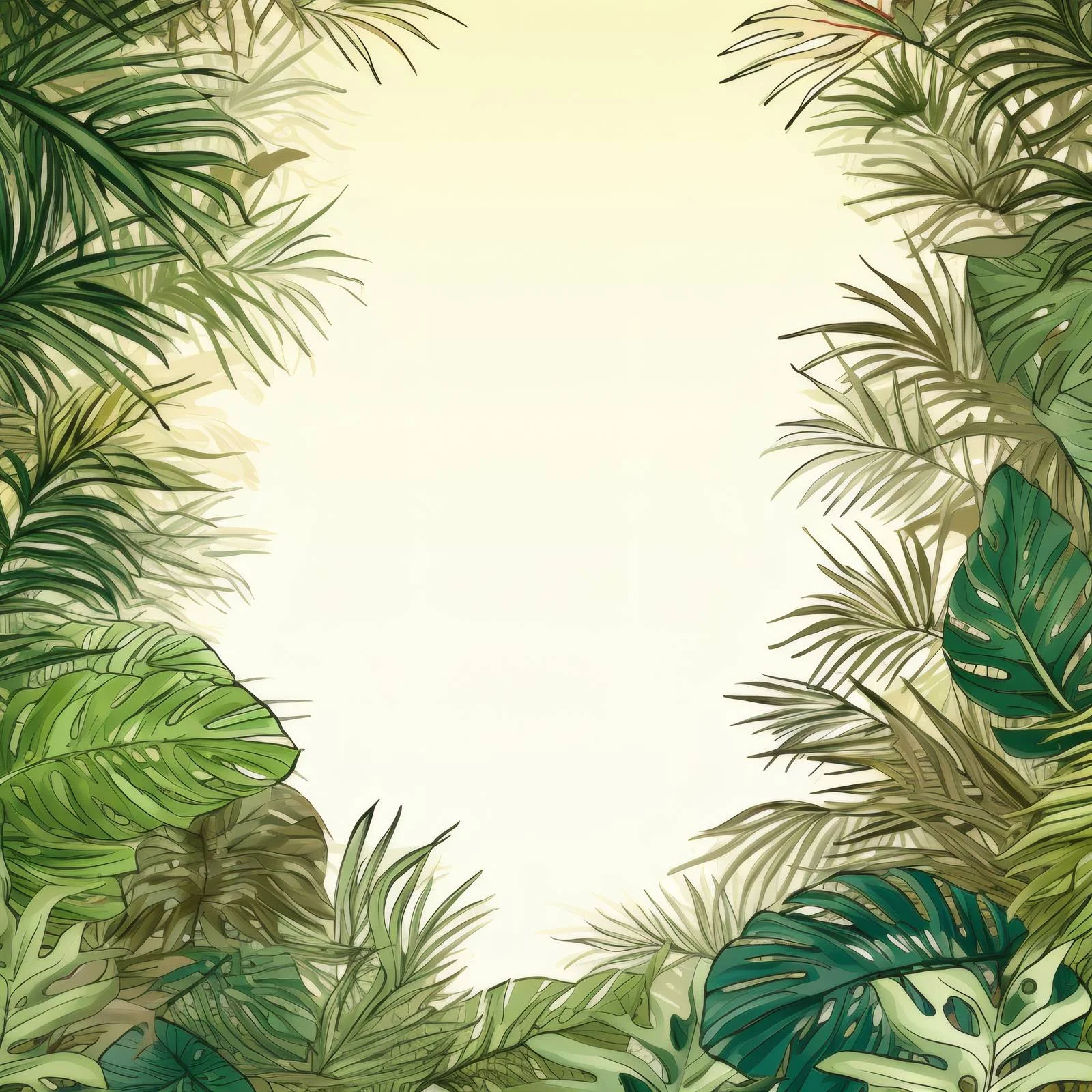 Tropical Palm Border on Vertical Background — free download from Dotvec